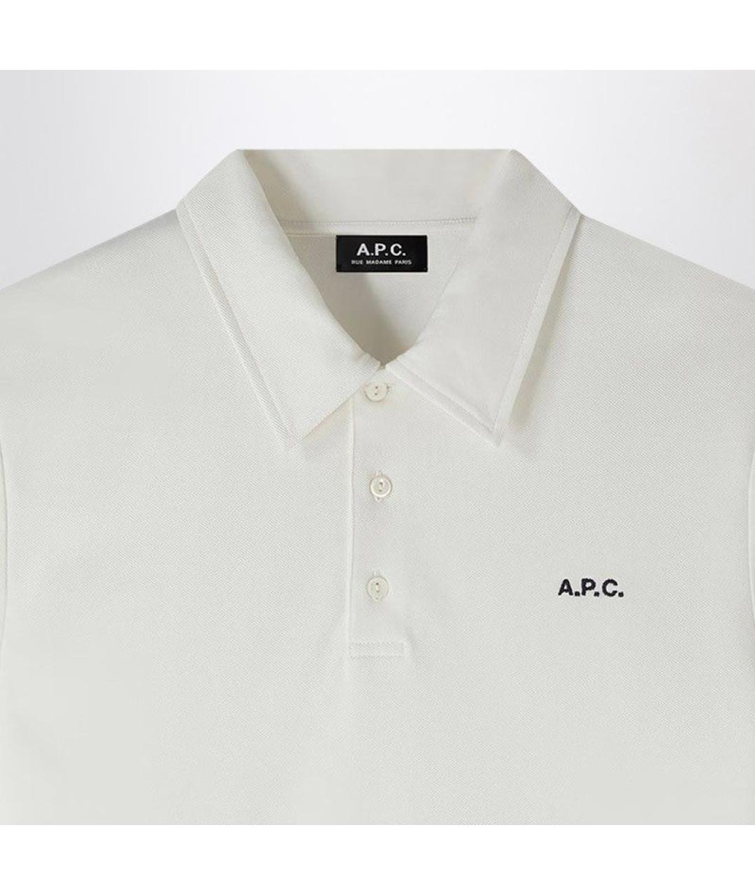 A.P.C. Белая хлопковая футболка, фото 2
