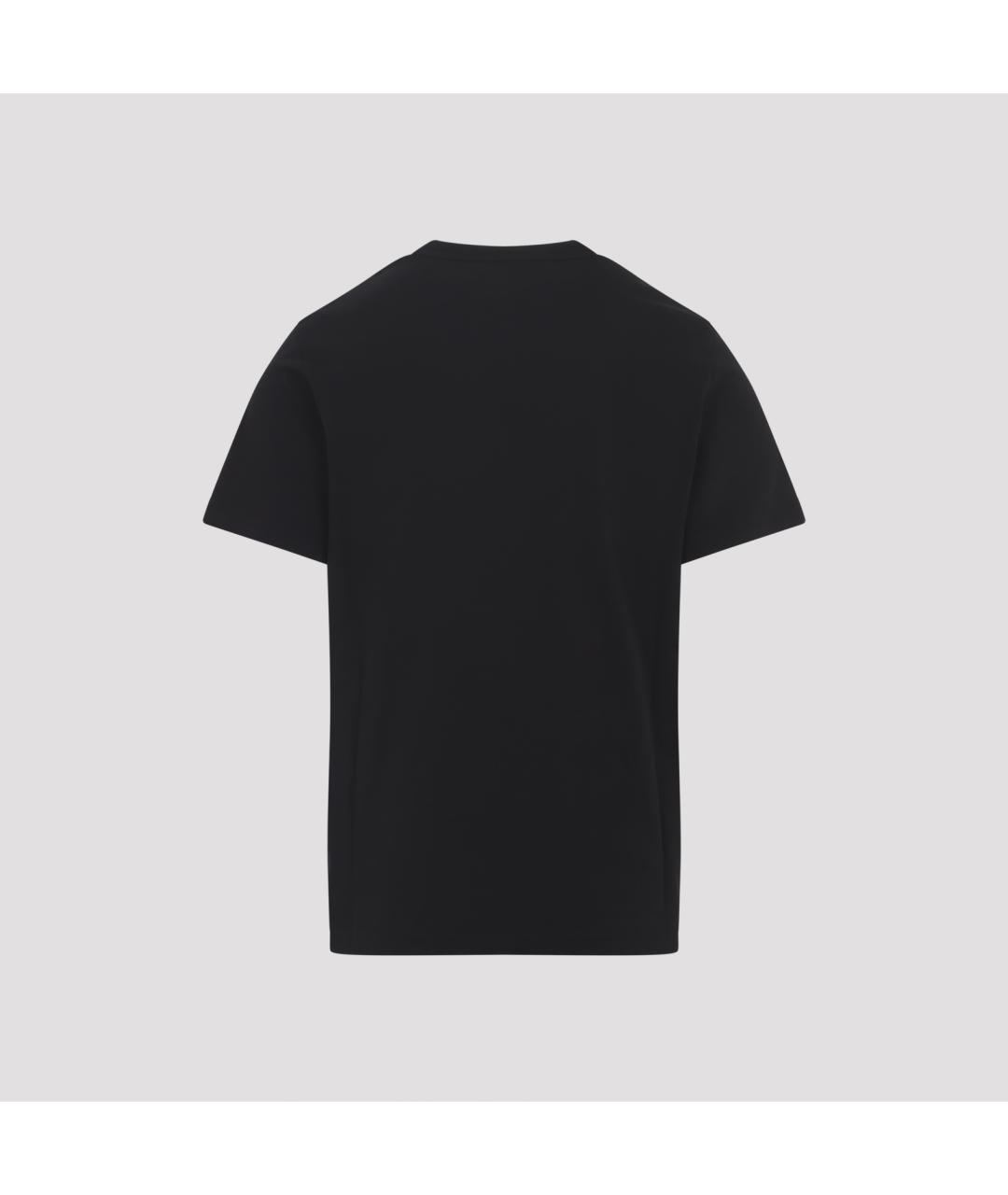 MONCLER Черная хлопковая футболка, фото 3