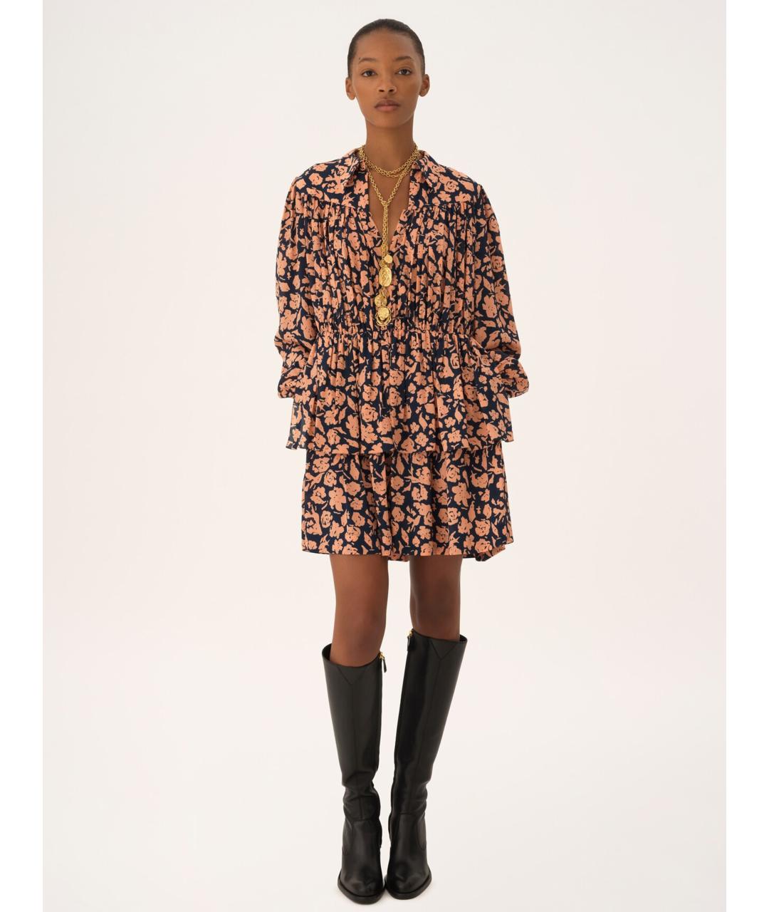 CHLOE Мульти шелковое повседневное платье, фото 3