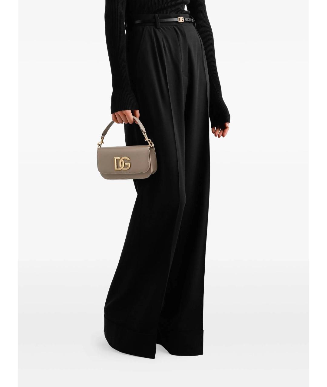 DOLCE&GABBANA Бежевая кожаная сумка через плечо, фото 2