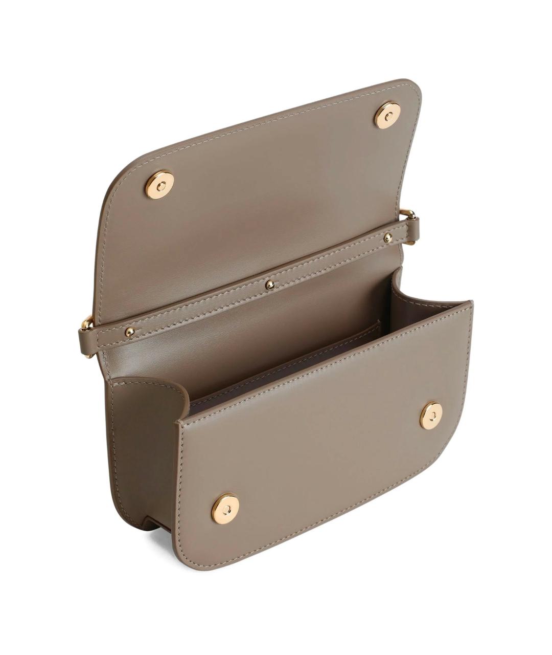DOLCE&GABBANA Бежевая кожаная сумка через плечо, фото 5