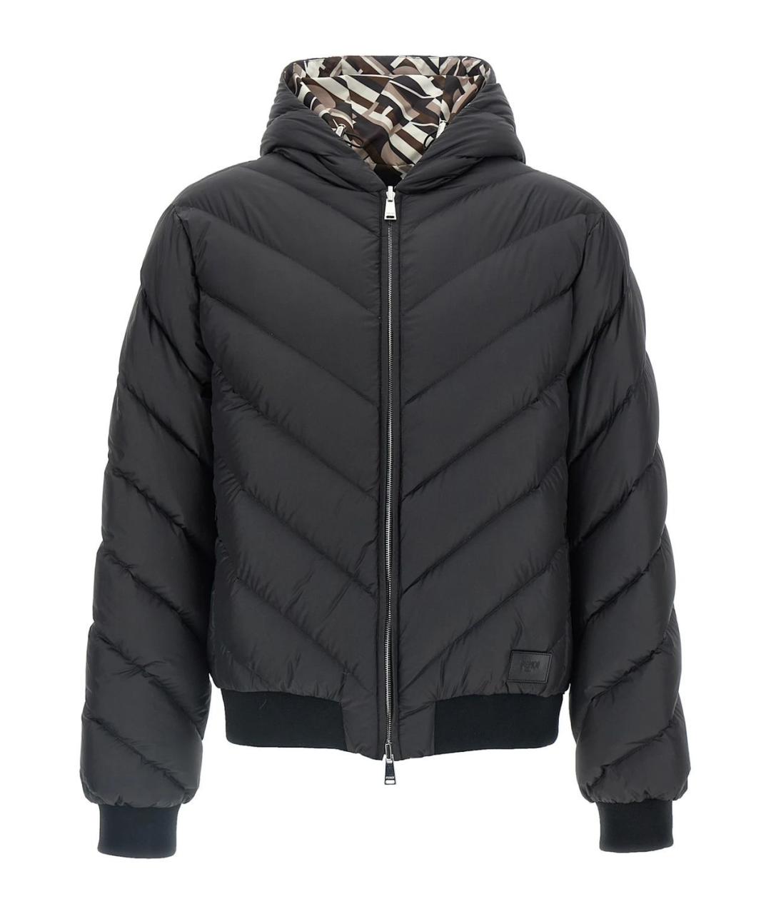 FENDI Черный полиэстеровый пуховик, фото 1