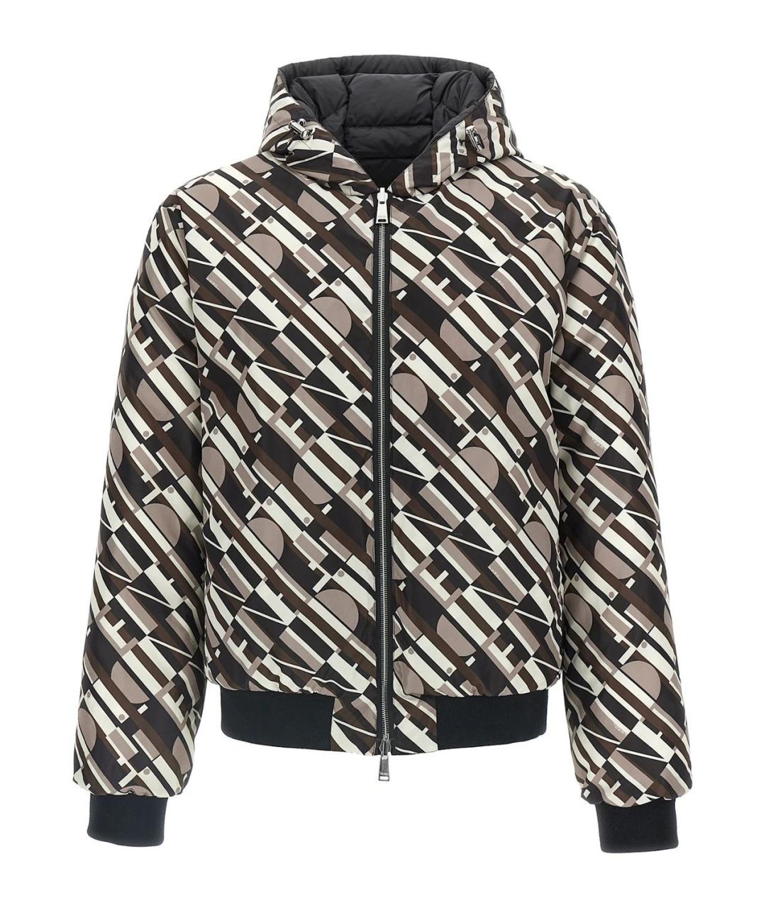 FENDI Черный полиэстеровый пуховик, фото 2