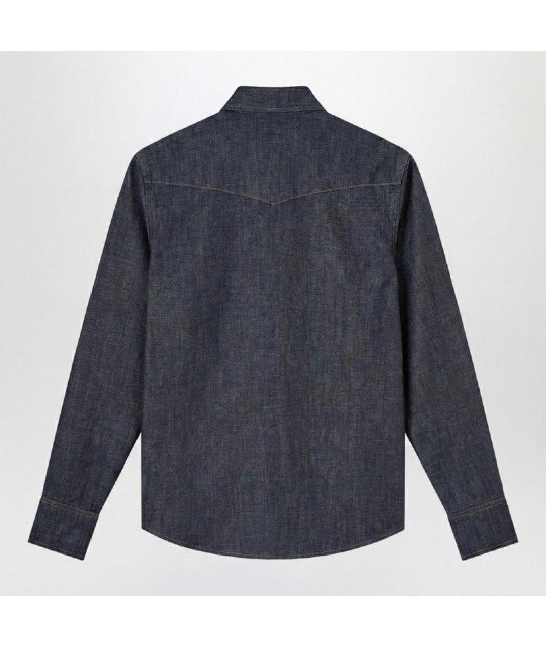 A.P.C. Синяя хлопковая кэжуал рубашка, фото 2