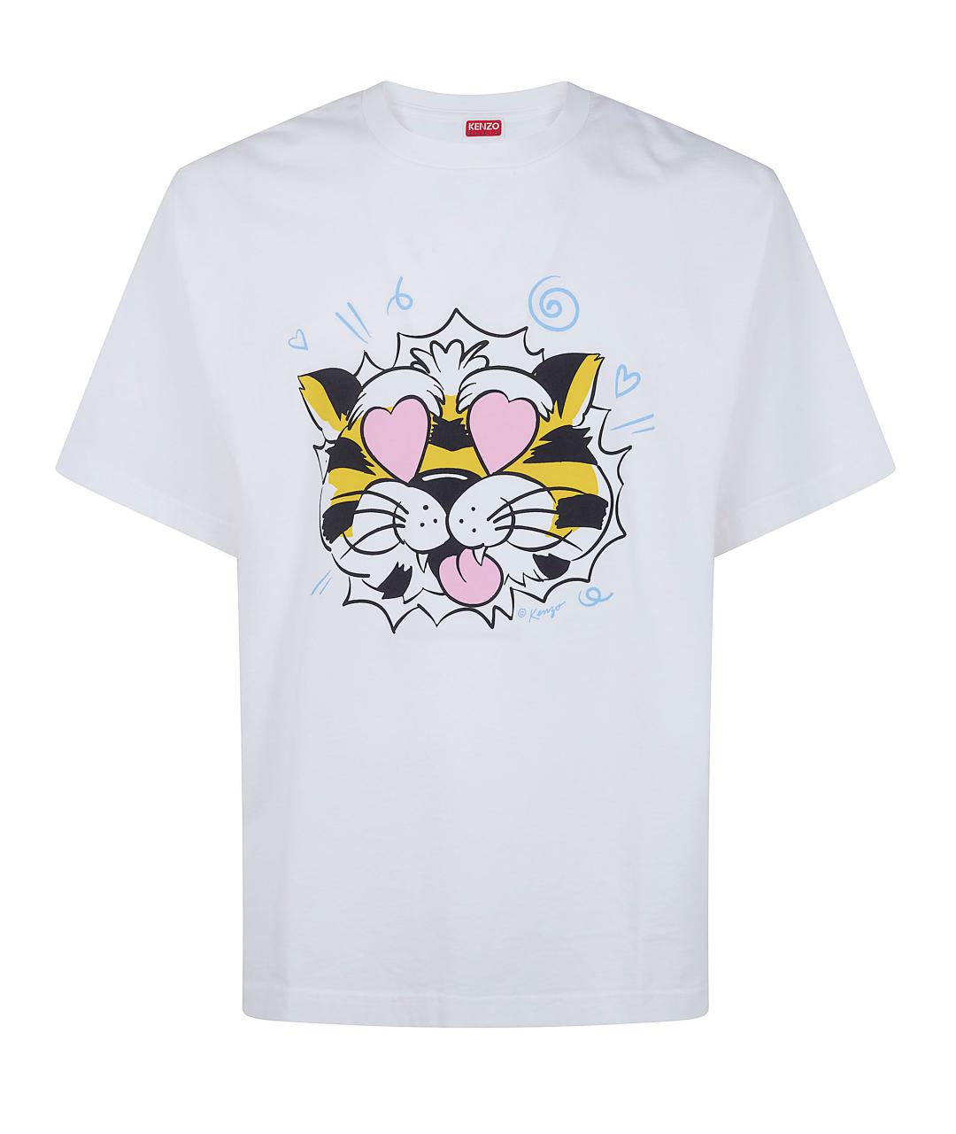 KENZO Белая хлопковая футболка, фото 1