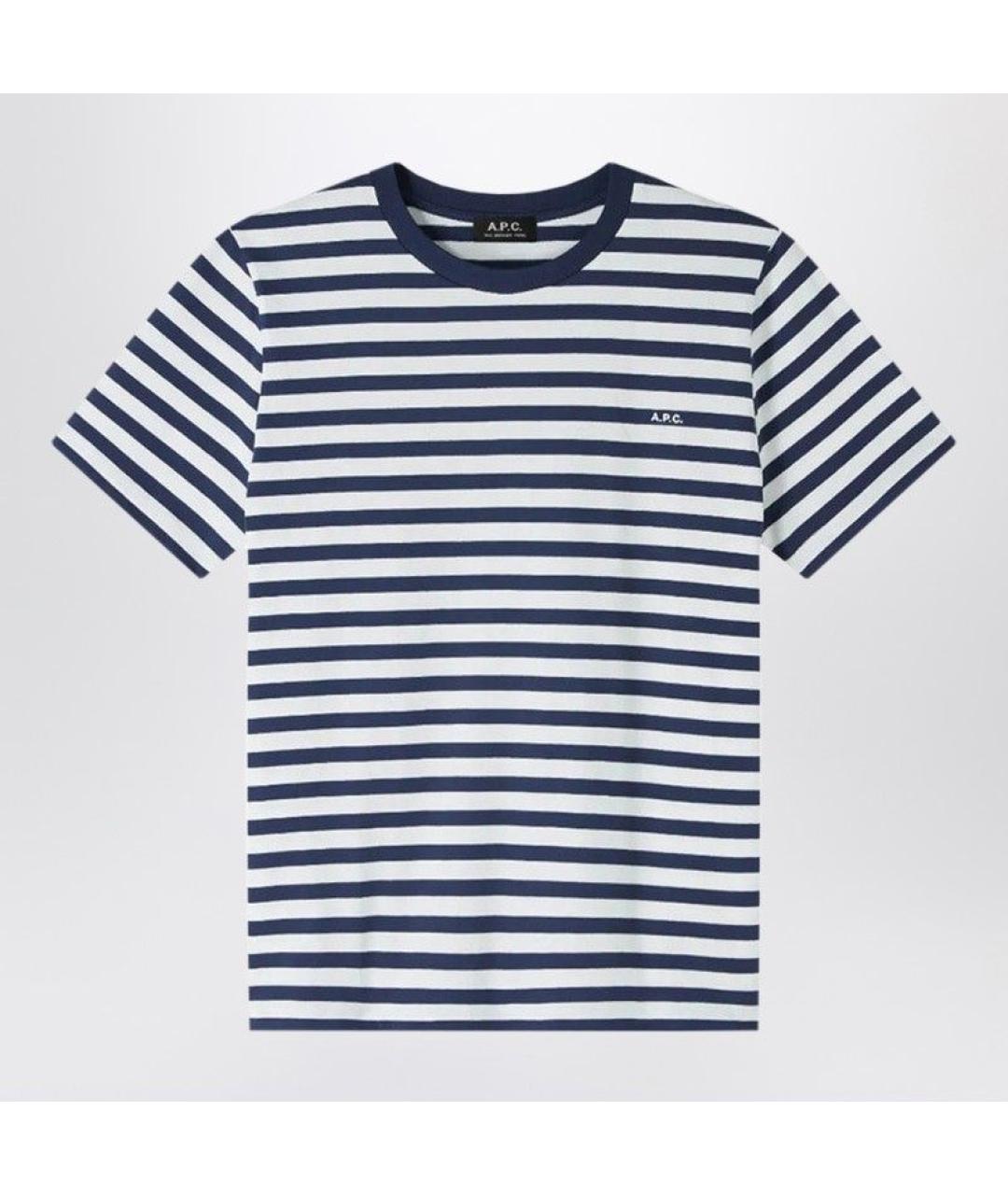 A.P.C. Синяя хлопковая футболка, фото 3