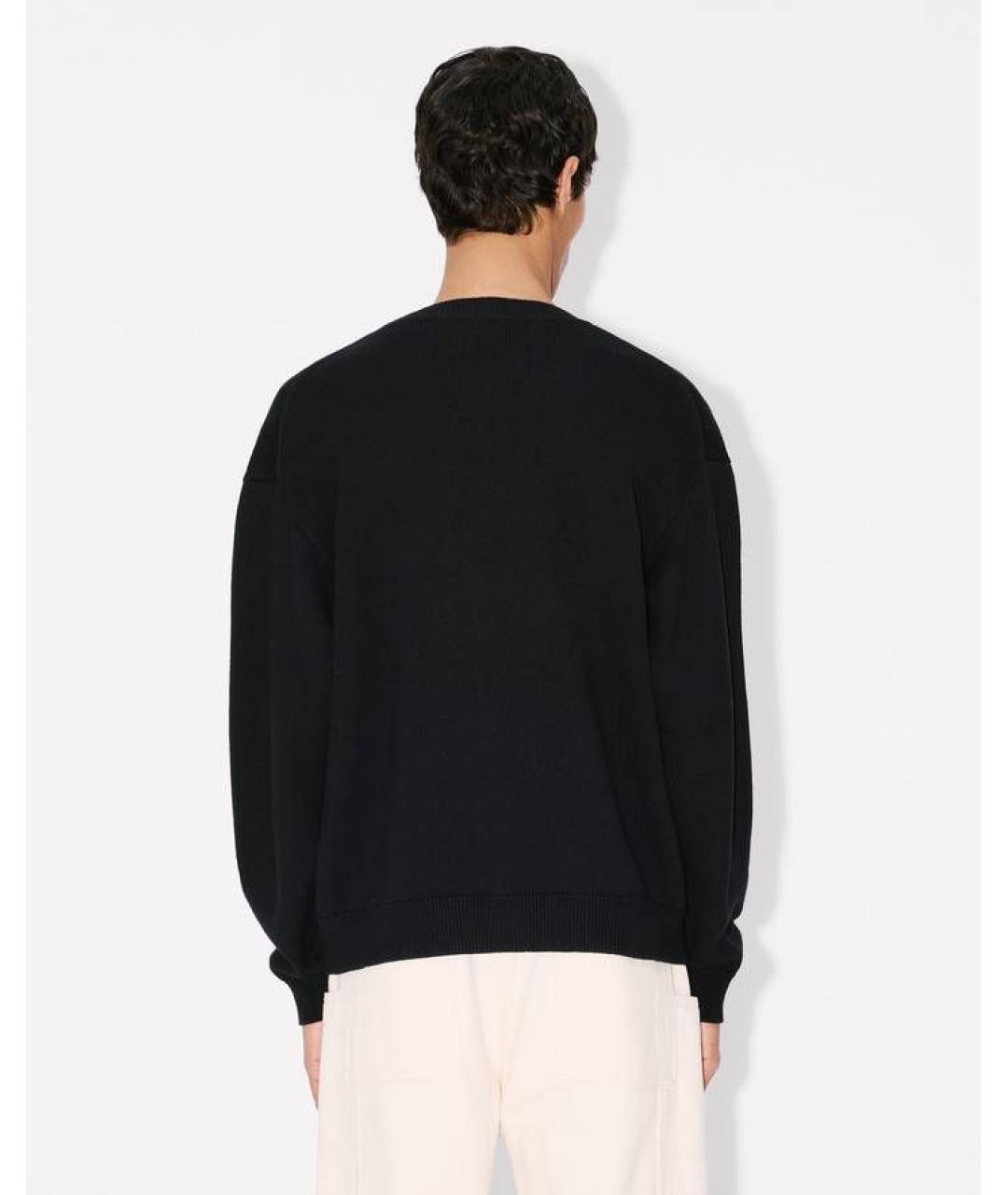 KENZO Черный хлопковый джемпер / свитер, фото 4