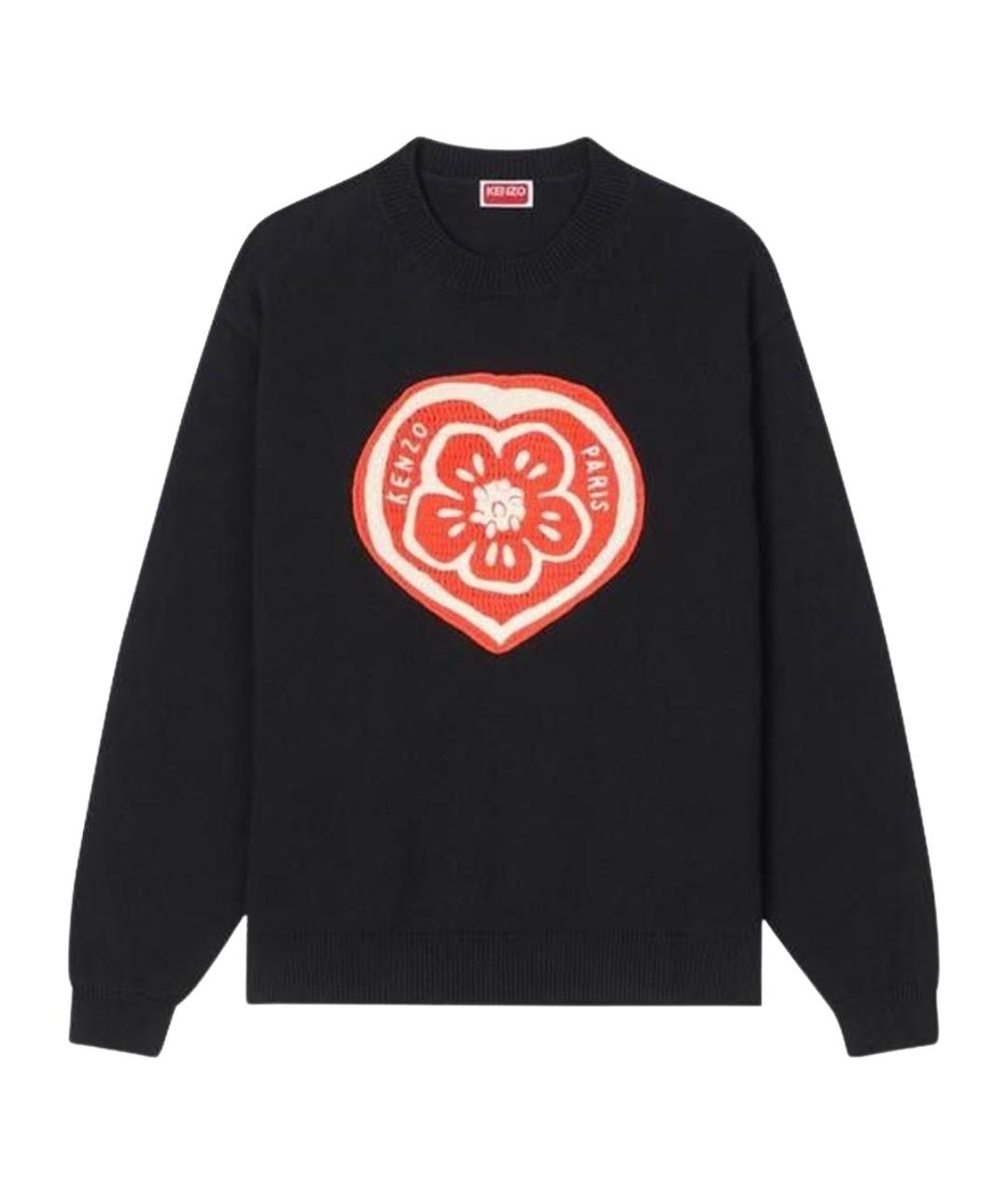 KENZO Черный хлопковый джемпер / свитер, фото 1