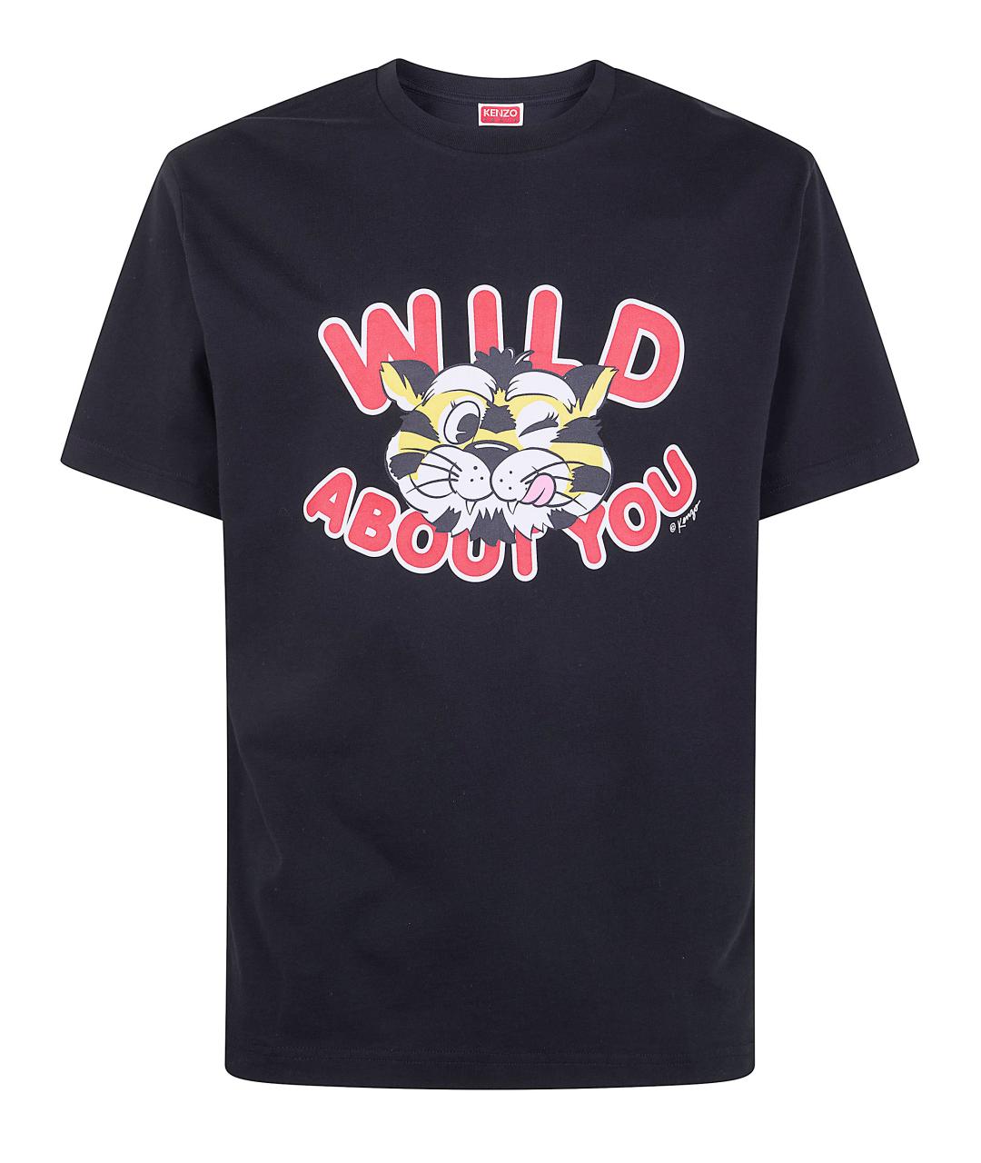 KENZO Черная хлопковая футболка, фото 1