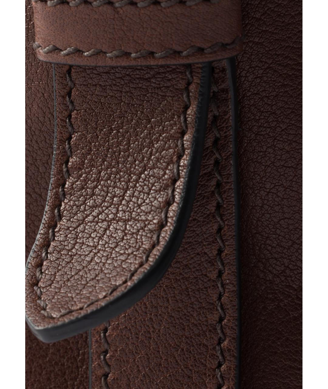 PRADA Коричневая кожаная сумка тоут, фото 6