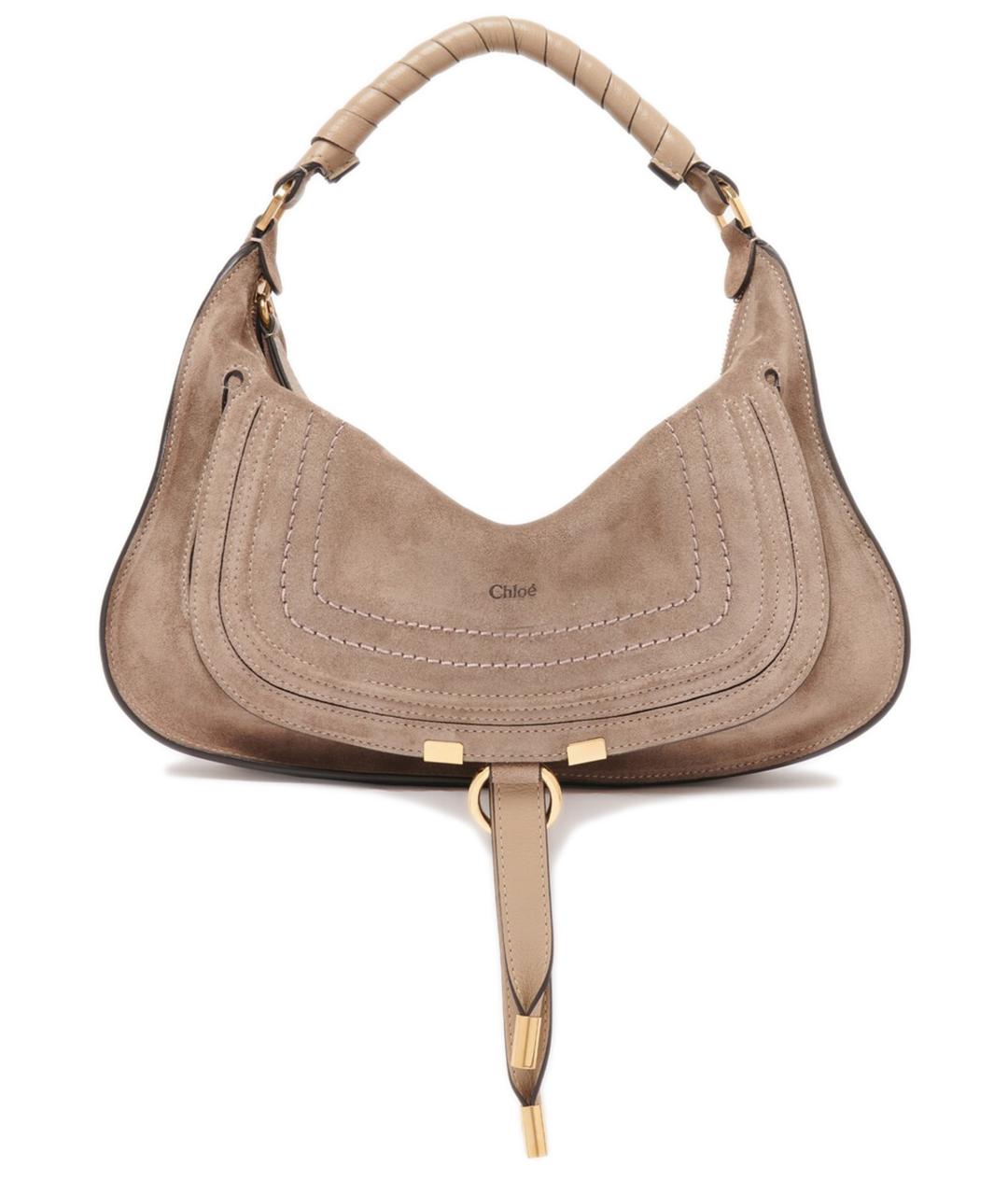 CHLOE Коричневая замшевая сумка через плечо, фото 1