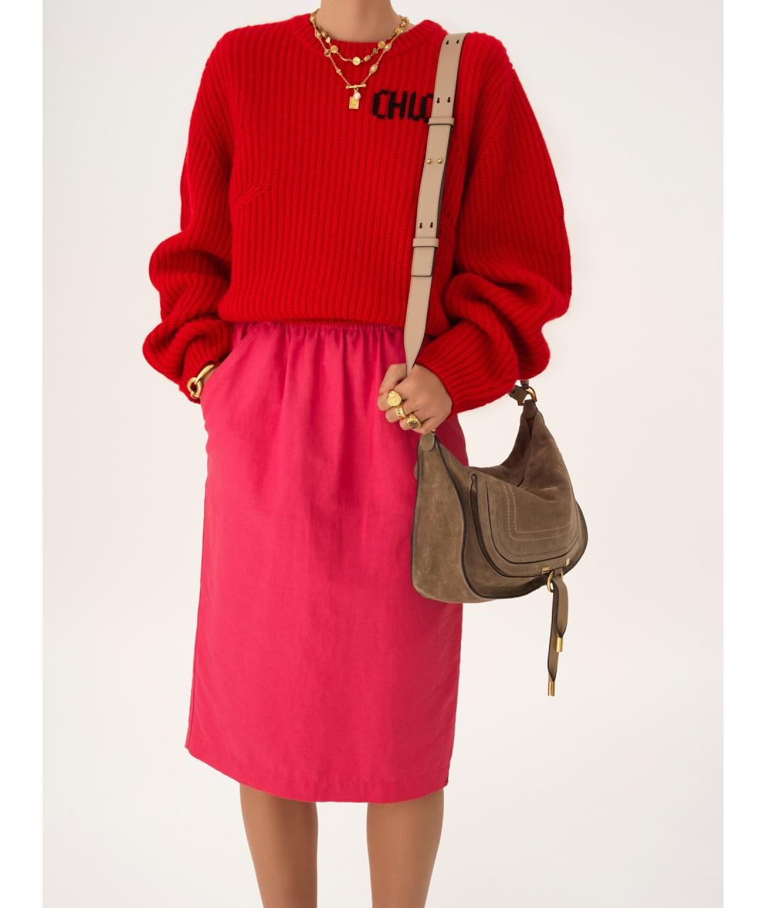 CHLOE Коричневая замшевая сумка через плечо, фото 3