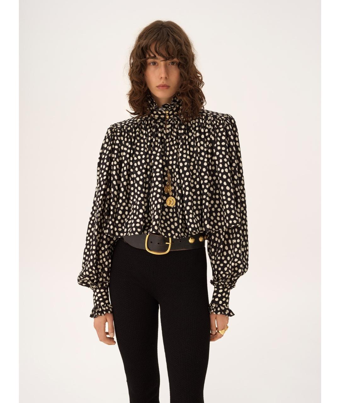 CHLOE Черная шелковая рубашка, фото 3