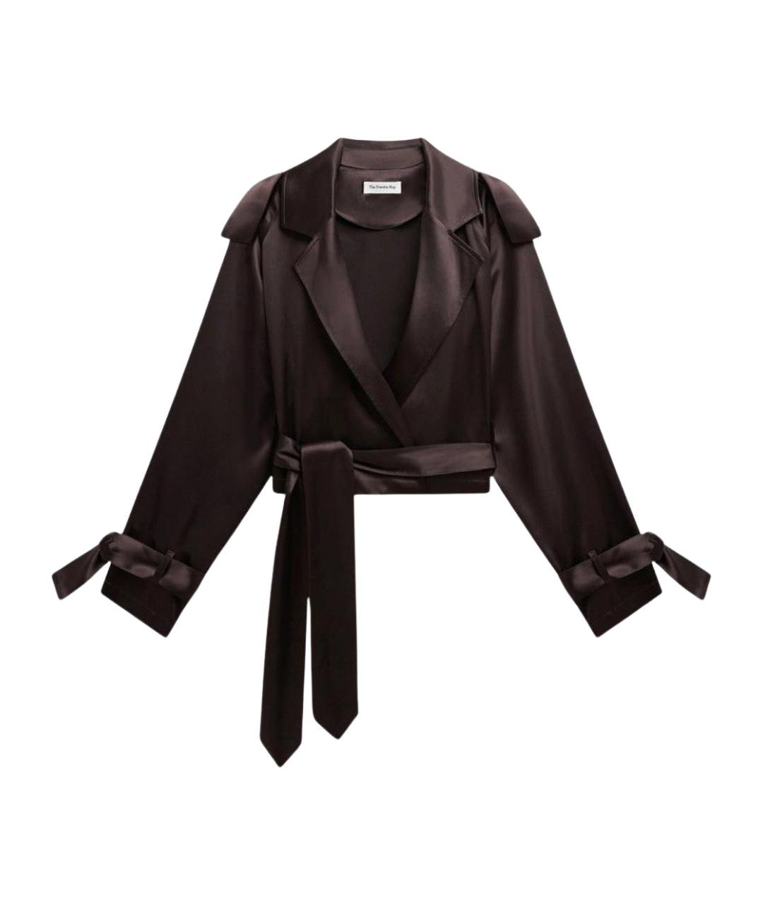 THE FRANKIE SHOP Коричневая ацетатная куртка, фото 1