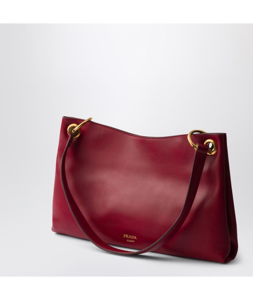 PRADA Красная кожаная сумка через плечо, фото 3