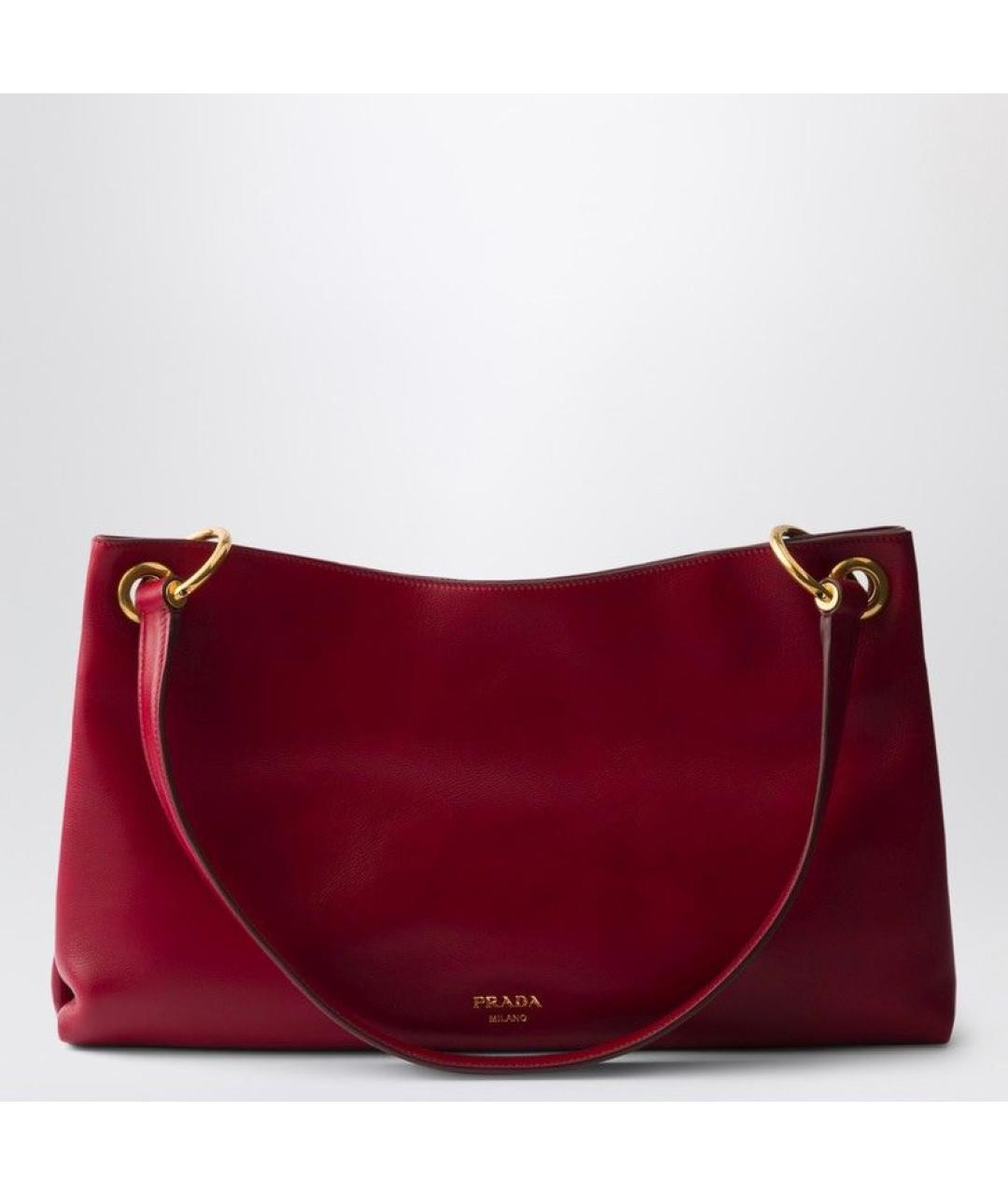 PRADA Красная кожаная сумка через плечо, фото 6
