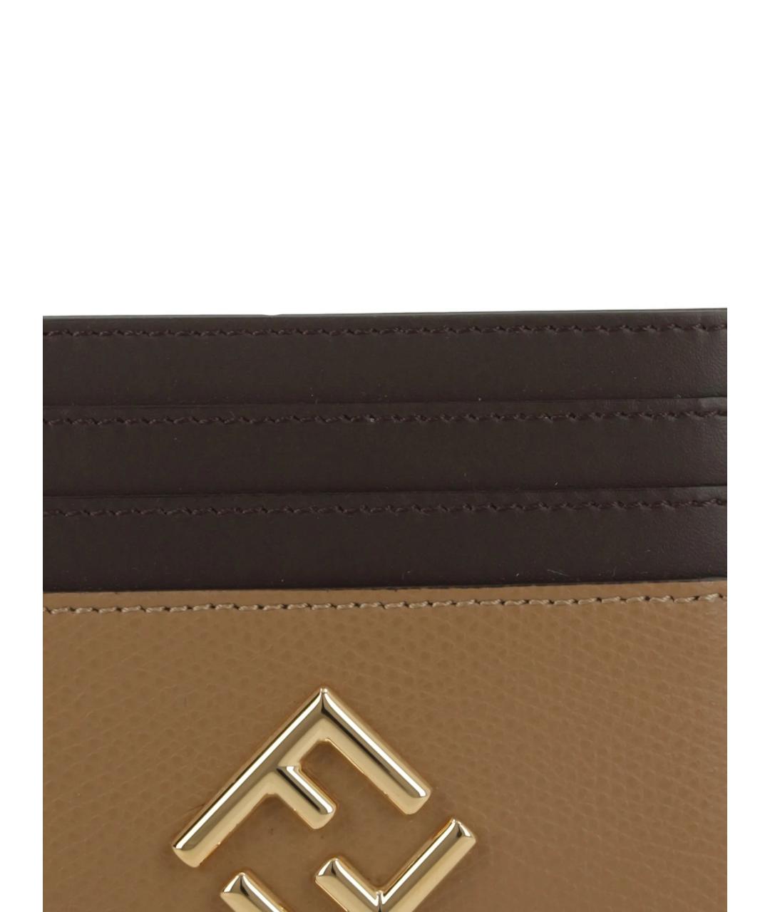 FENDI Коричневый кожаный кардхолдер, фото 4