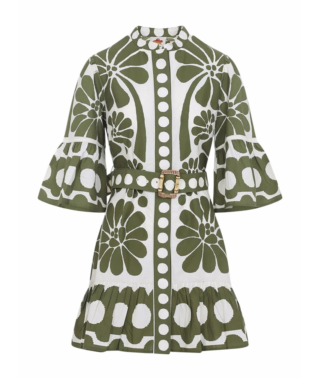 FARM RIO Зеленые хлопковое повседневное платье, фото 1