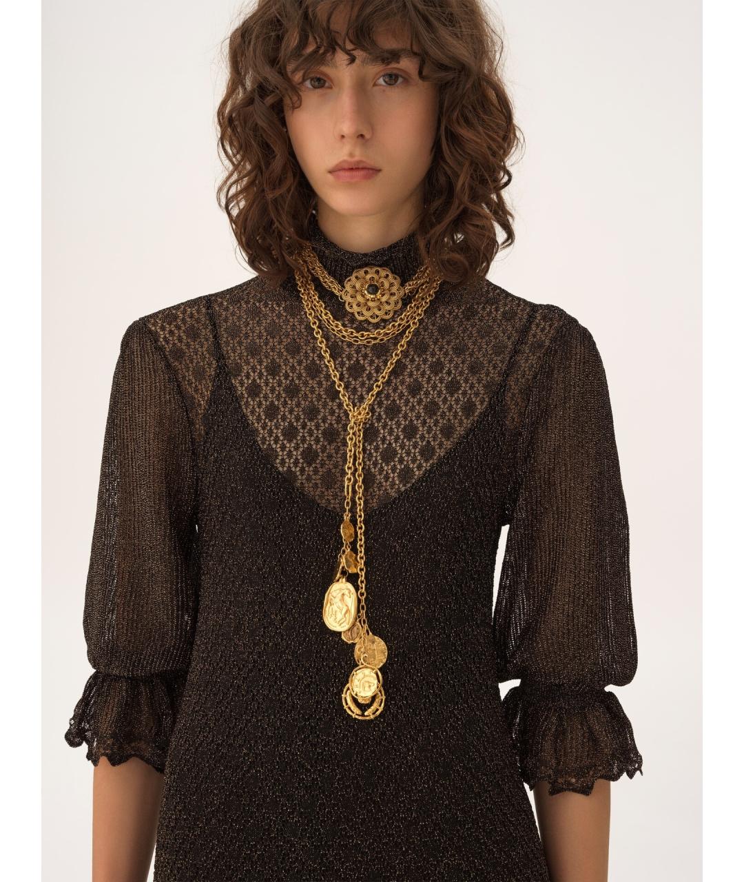 CHLOE Черное вискозное повседневное платье, фото 5