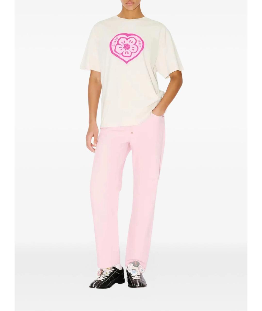 KENZO Белая хлопковая футболка, фото 2