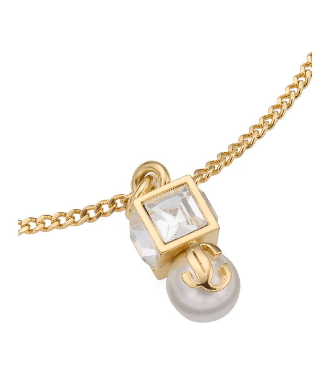 JIMMY CHOO Золотой металлический браслет, фото 3