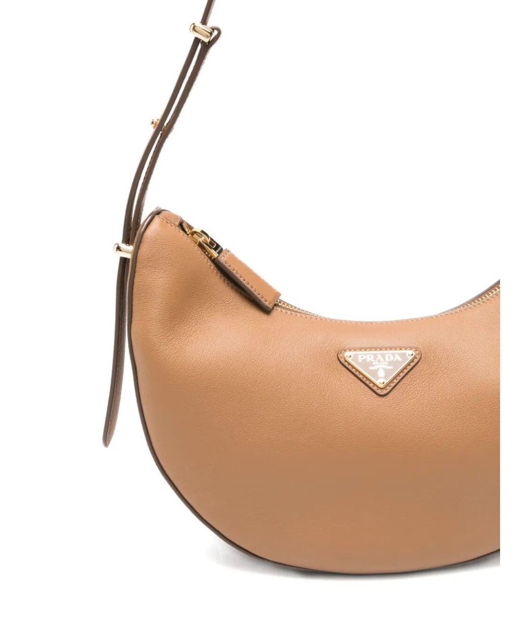 PRADA Коричневая кожаная сумка через плечо, фото 5