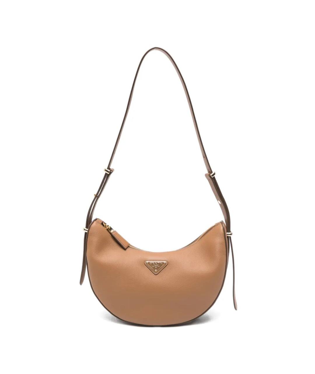 PRADA Коричневая кожаная сумка через плечо, фото 1