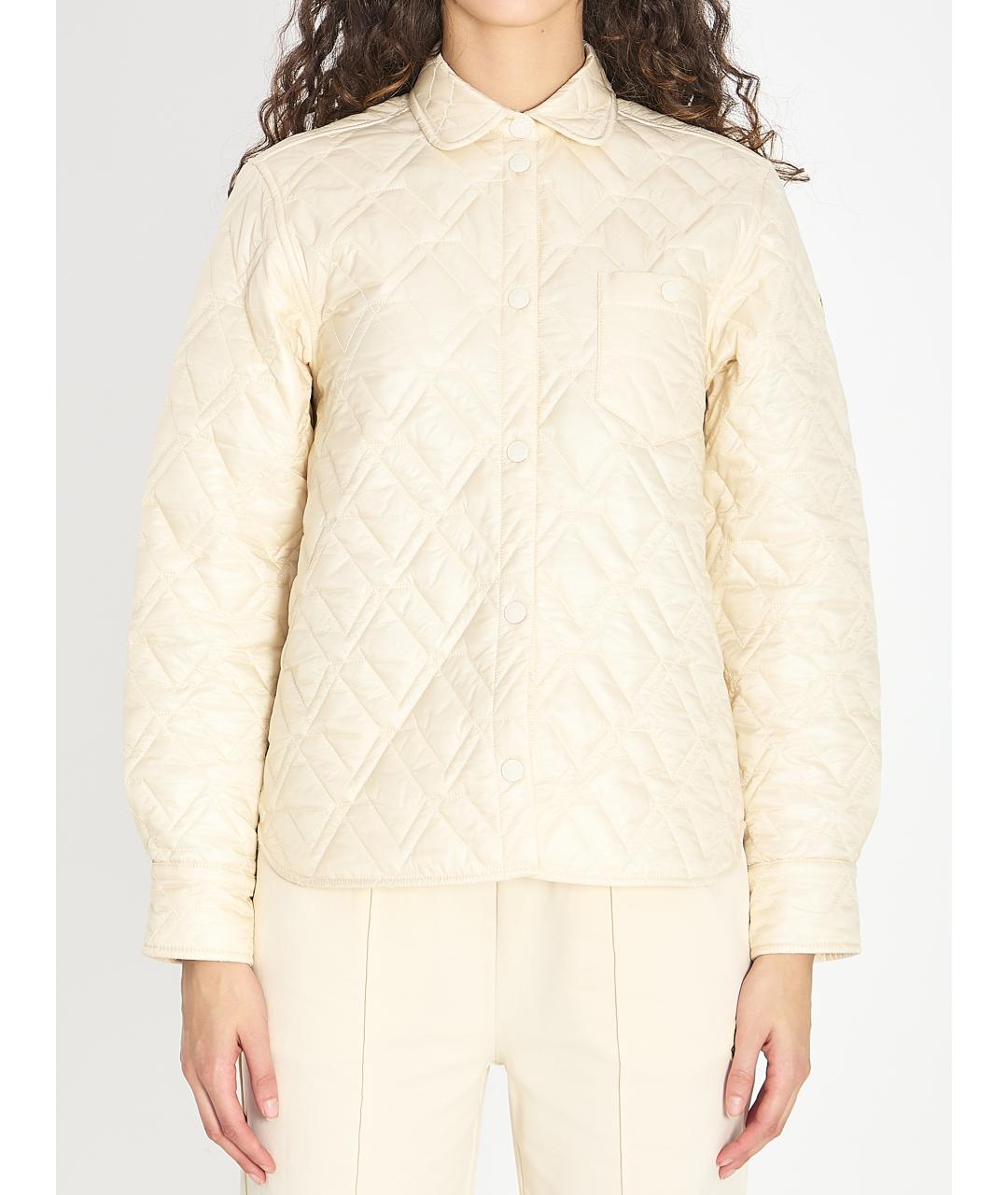 MONCLER Бежевая полиамидовая куртка, фото 5