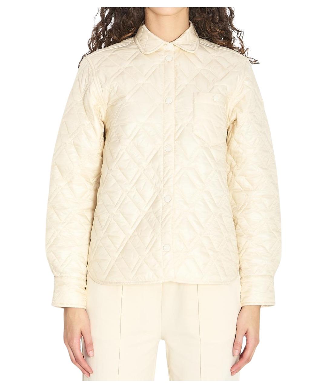MONCLER Бежевая полиамидовая куртка, фото 1