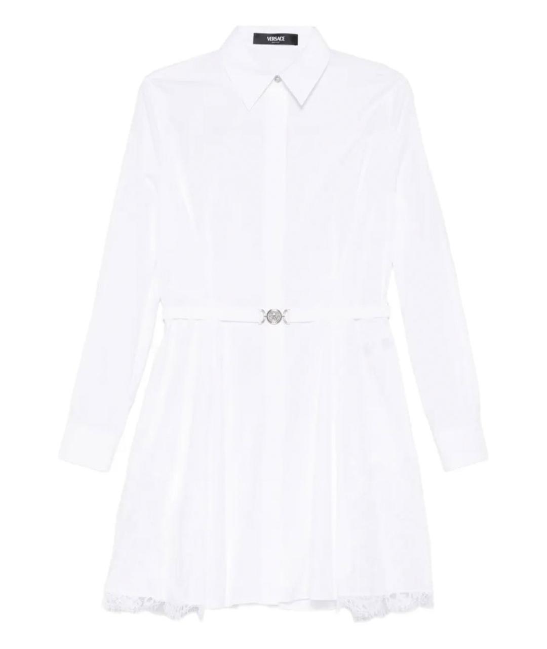 VERSACE Белое хлопковое повседневное платье, фото 1