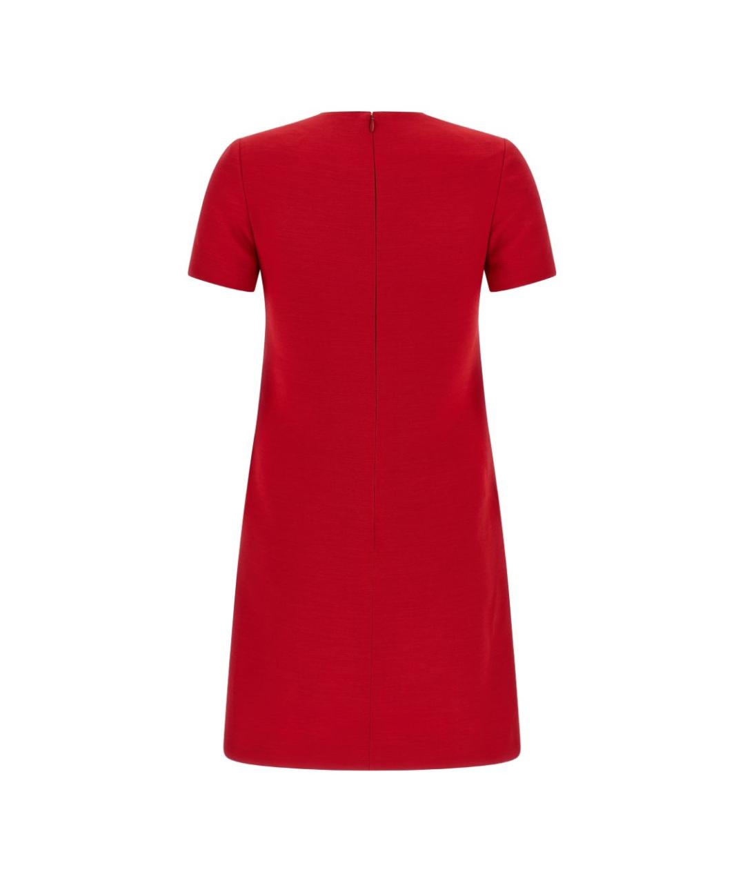 VALENTINO Красное вискозное повседневное платье, фото 3
