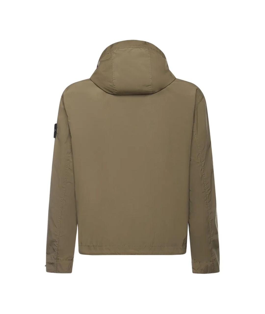 STONE ISLAND Зеленая полиэстеровая куртка, фото 2