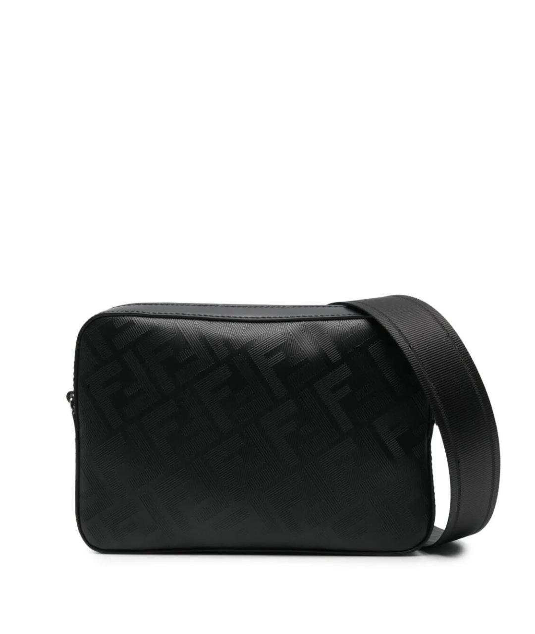 FENDI Черная кожаная сумка на плечо, фото 1