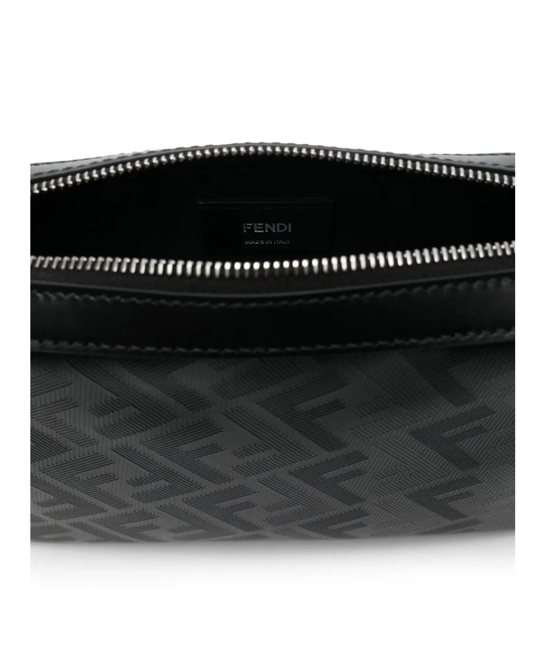 FENDI Черная кожаная сумка на плечо, фото 4