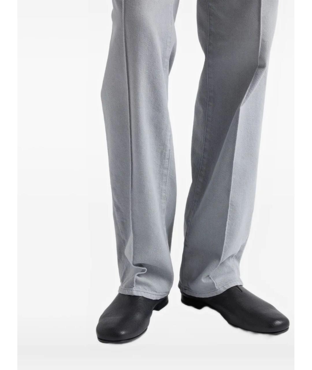 PRADA Серые хлопковые прямые джинсы, фото 4