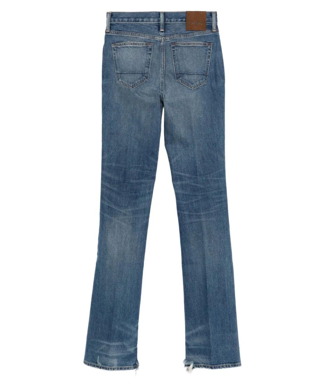 TOM FORD Синие хлопковые прямые джинсы, фото 2