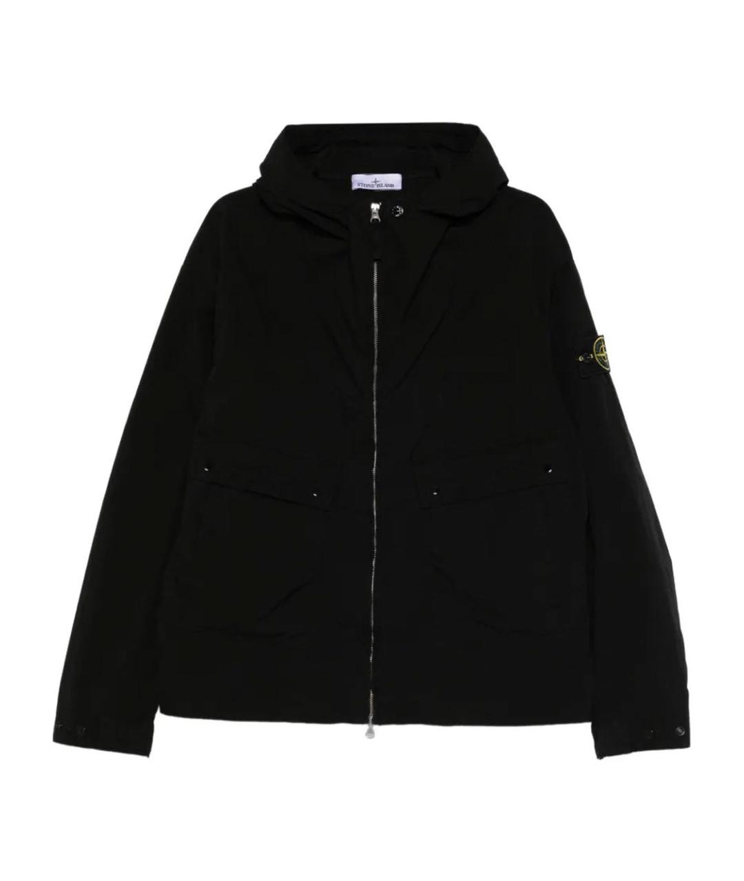 STONE ISLAND Черная полиэстеровая куртка, фото 1