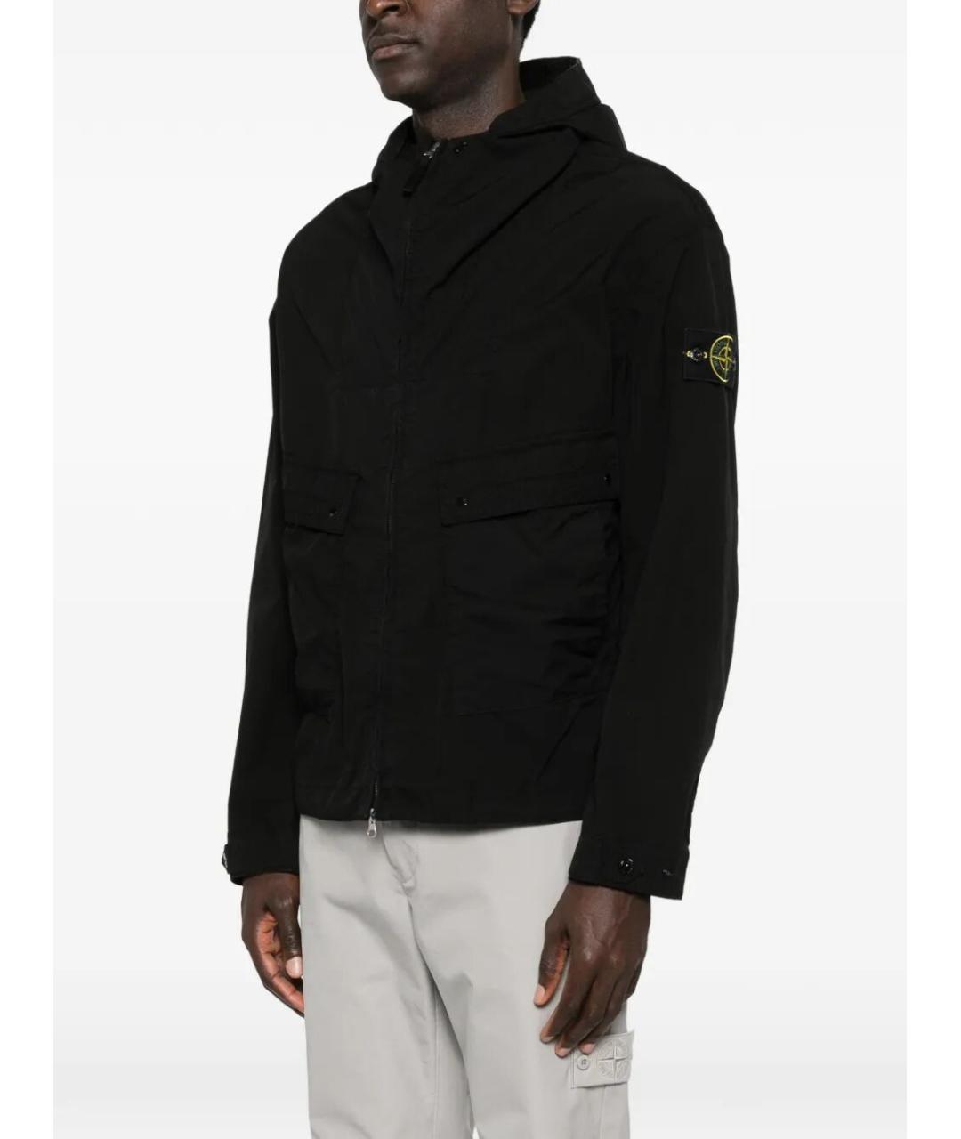 STONE ISLAND Черная полиэстеровая куртка, фото 4