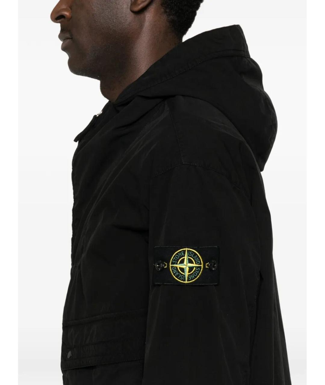 STONE ISLAND Черная полиэстеровая куртка, фото 5