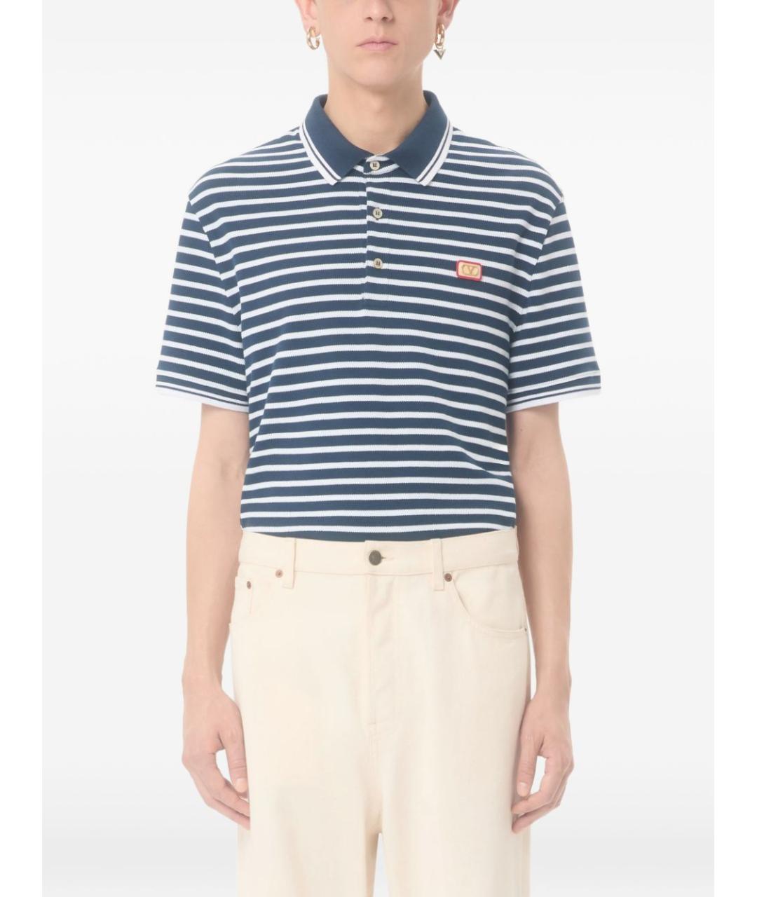 VALENTINO Мульти хлопковое поло с коротким рукавом, фото 3