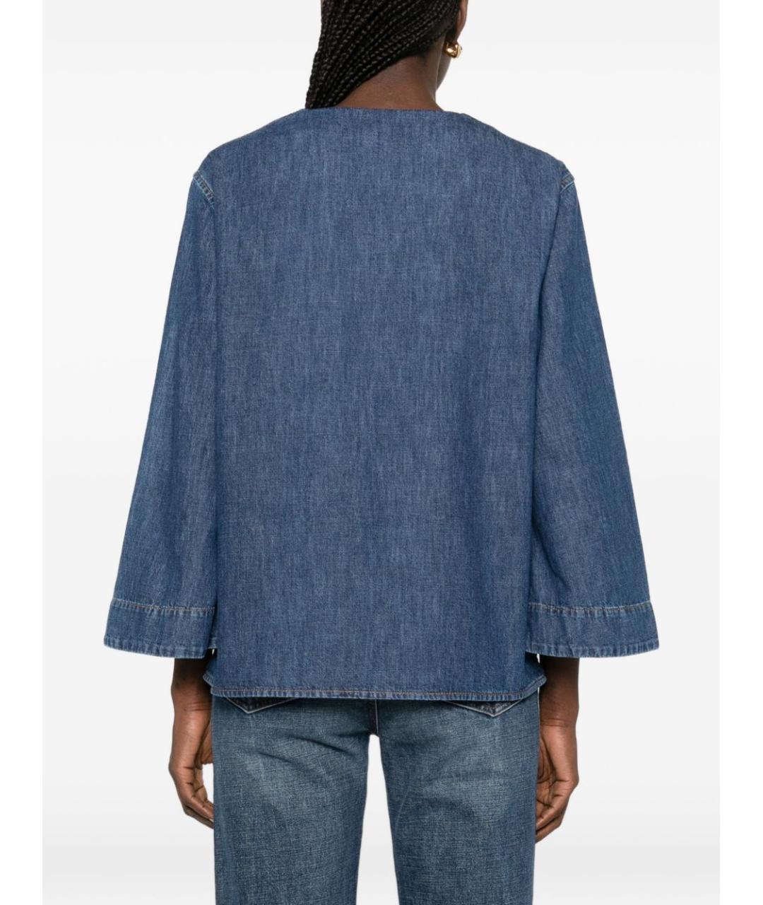 VALENTINO Синяя хлопковая рубашка, фото 4