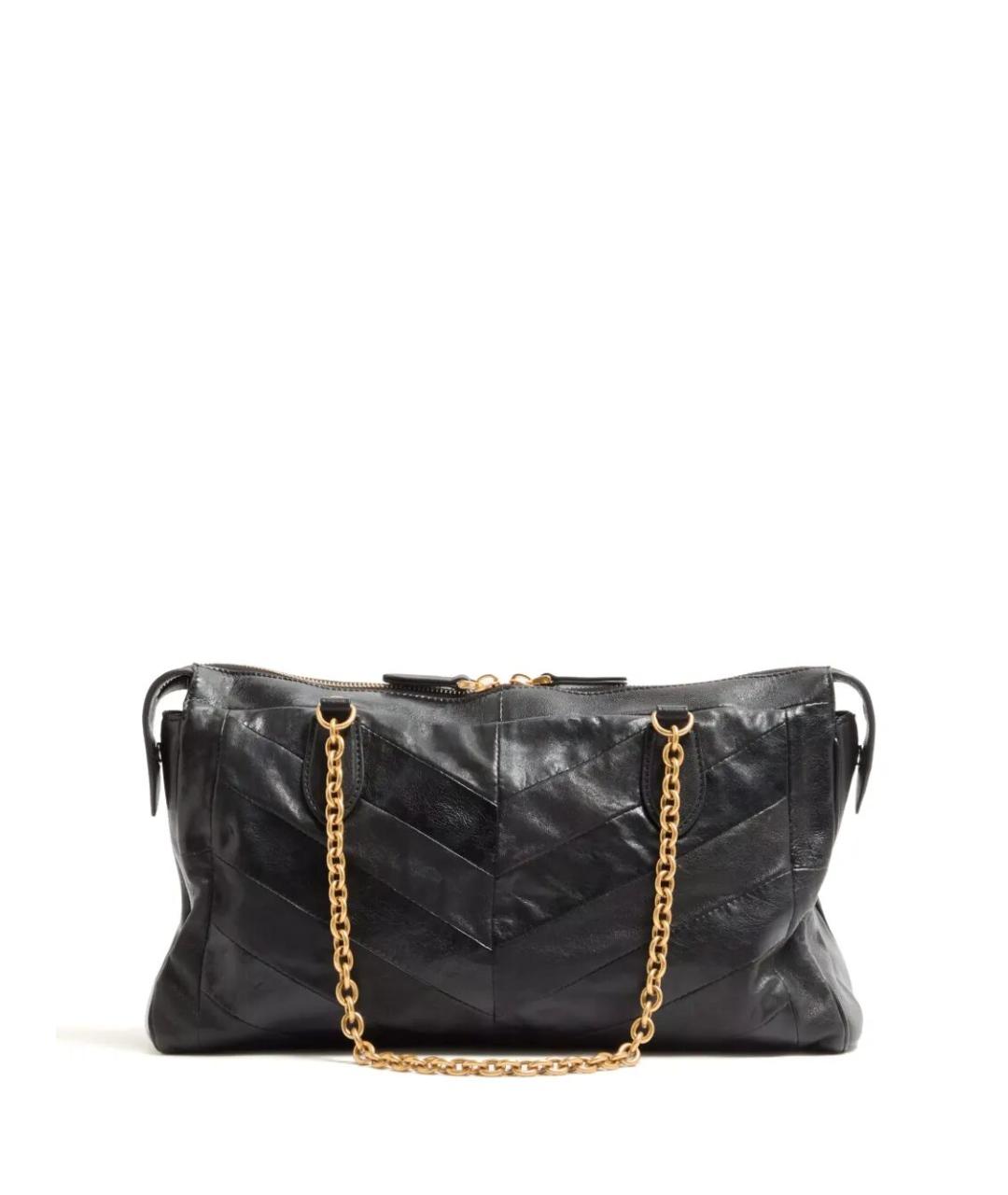 VALENTINO Черная кожаная сумка через плечо, фото 5