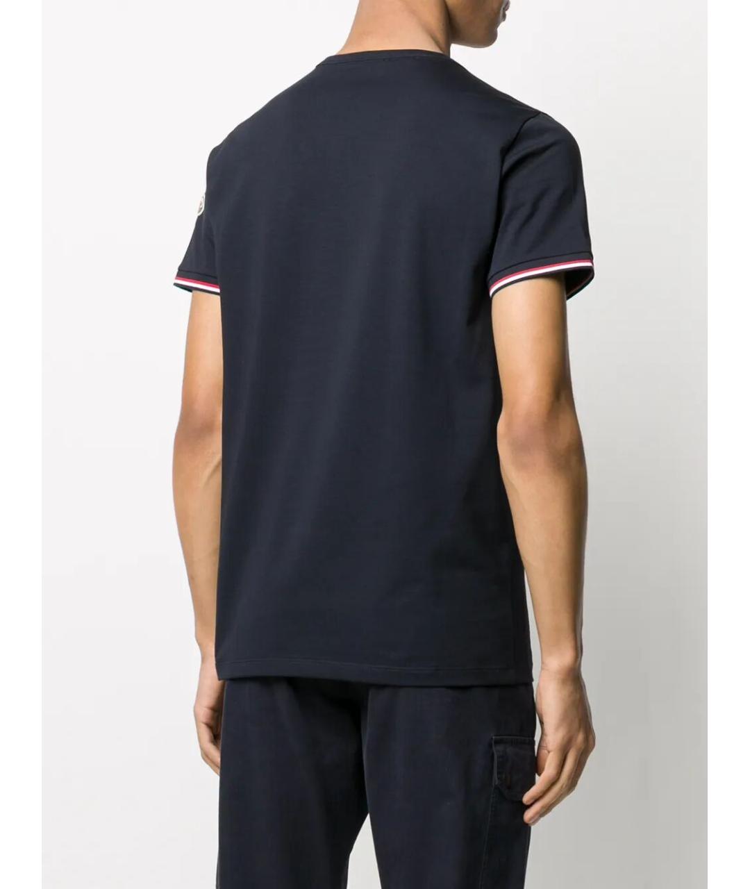 MONCLER Синяя хлопковая футболка, фото 3