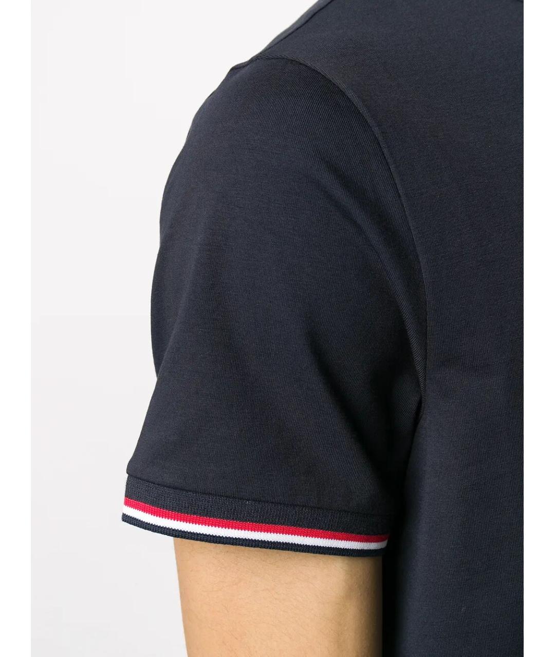 MONCLER Синяя хлопковая футболка, фото 5