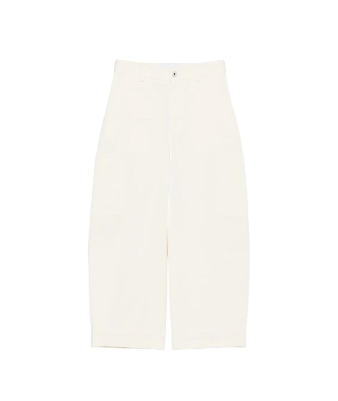 GIVENCHY Белые хлопковые прямые брюки, фото 1