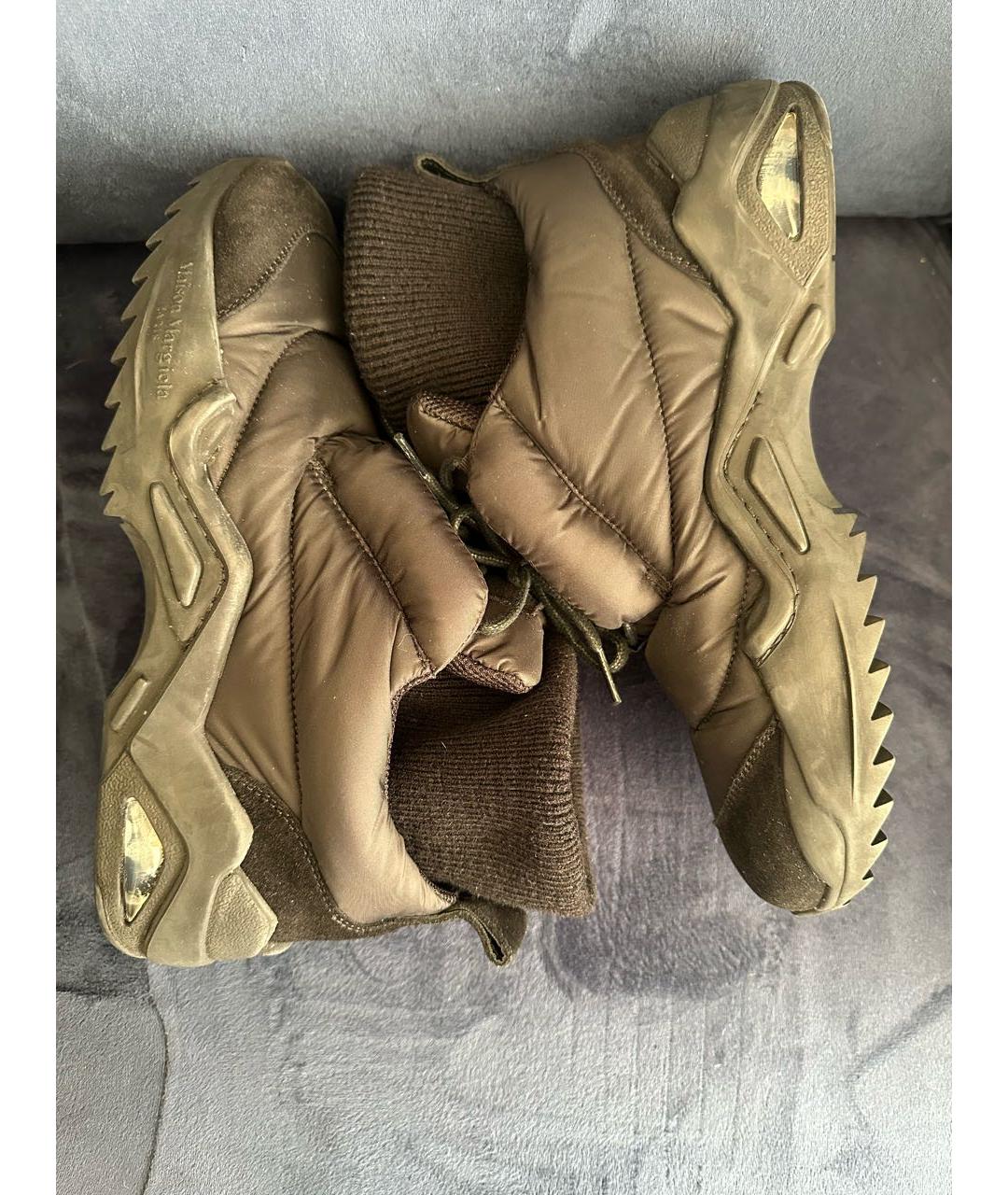 MAISON MARGIELA Черные текстильные высокие кроссовки / кеды, фото 5