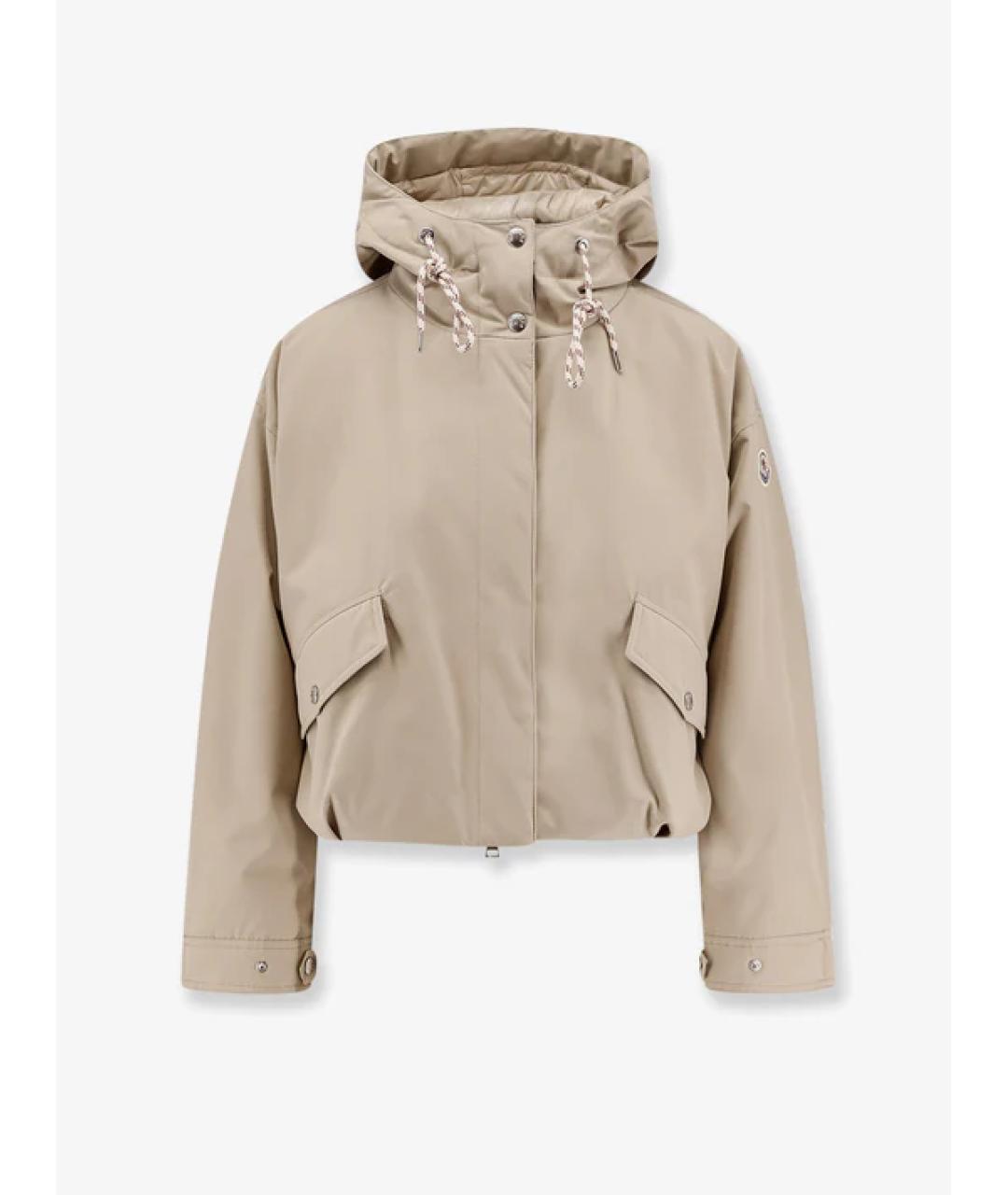 MONCLER Серая полиэстеровая куртка, фото 1