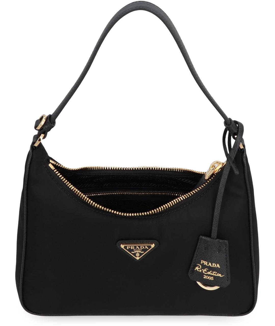 PRADA Черная синтетическая сумка через плечо, фото 5