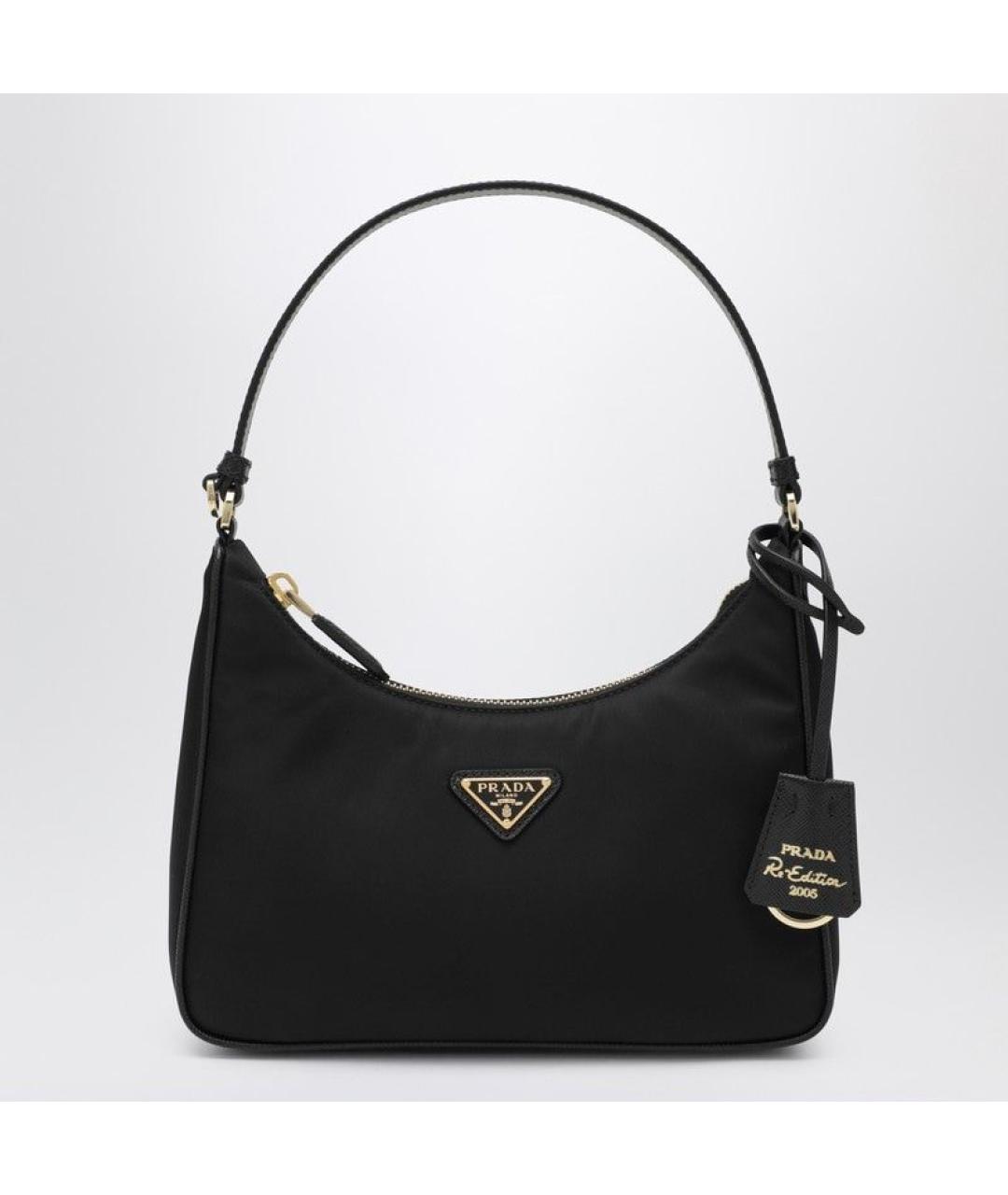PRADA Черная синтетическая сумка через плечо, фото 6