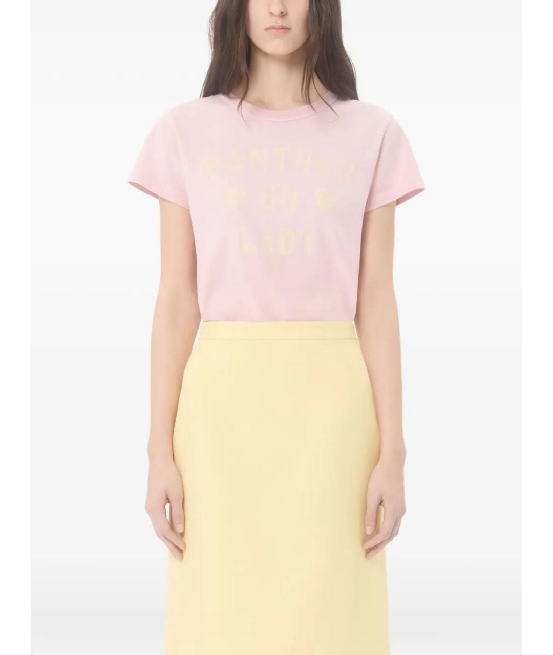 VALENTINO Розовая хлопковая футболка, фото 5